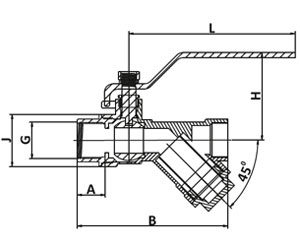 ball valve with strainer graph